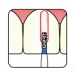 Osung Crown Anterior/ Depth Orientation Flat (Straight) FG Shank 156-12M1 (157 836KR 012) Medium Grit Diamond Bur 5/PK